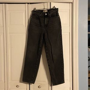 NWOT Madewell Baggy Tapered Black Jeans